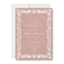 Roze Talavera-tegel Spaanse Fiesta Baby Shower-fee