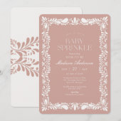 Roze Talavera-tegel Spaanse Fiesta Baby Shower Str Kaart (Voorkant / Achterkant)