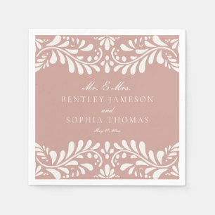 Roze Talavera Tegel Spaanse stijl Fiesta bruiloft Servet