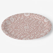 Roze Talavera Tegel Spaanse stijl Fiesta Papieren Bordje (Gekanteld)