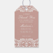 Roze Talavera-tegels Bruidsdouche Favorietie Cadeaulabel (Achterkant)