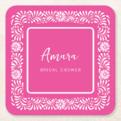 ROZE TALAVERA VRIJGEZELLENFEEST KARTONNEN ONDERZETTERS (Voorkant)