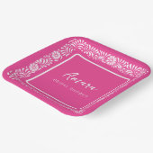 ROZE TALAVERA VRIJGEZELLENFEEST PAPIEREN BORDJE (Gebogen)