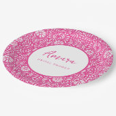 ROZE TALAVERA VRIJGEZELLENFEEST PAPIEREN BORDJE (Gekanteld)