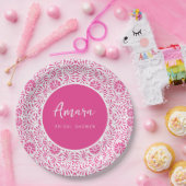 ROZE TALAVERA VRIJGEZELLENFEEST PAPIEREN BORDJE (Feest)