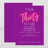 Roze Talk 30 Aan Mij 30ste Uitnodiging van het Ver (Voorkant / Achterkant)