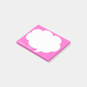 Roze Talk Bubble gerangschikt op maat Post-it® Notes (Schuin)