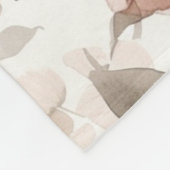 Roze Tan Bloemen Westerne Bloemen Fleece Deken (Hoek)
