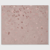 Roze Tan Brown Shiny Gold Elegant Random Leaves Cadeaupapier (Vlak)