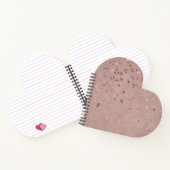 Roze Tan Brown Shiny Gold Elegant Random Leaves Notitieboek (Binnen)