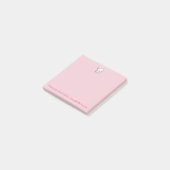 Roze tand en penseel post-it® notes (Schuin)