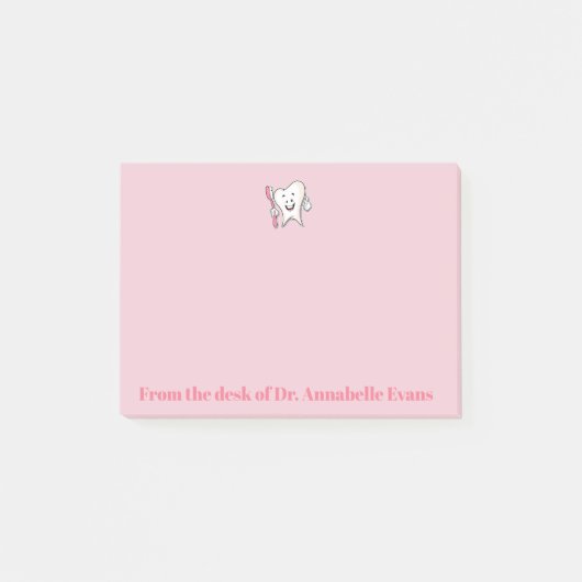Roze tand en penseel post-it® notes (Voorkant)