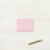 Roze tand en penseel post-it® notes (Op bureau)