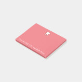 Roze tand personaliseren post-it® notes (Schuin)
