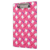 Roze tandbramen en tandprothesen klembord (Links)