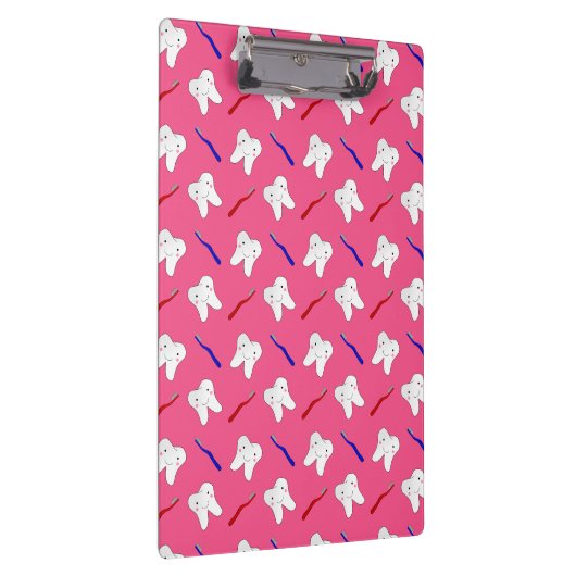 Roze tandbramen en tandprothesen klembord (Rechts)