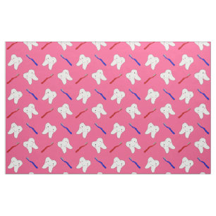 Roze tandbramen en tandprothesen stof