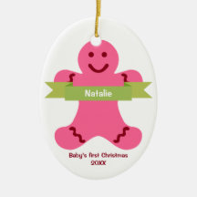 Roze tandbrood kind groene banner naam baby eerste