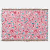 Roze tandheelkundig patroon deken (Voorkant)