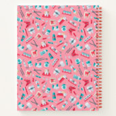 Roze tandheelkundig patroon notitieboek (Achterkant)