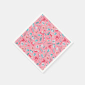 Roze tandheelkundig patroon servet (Hoek)