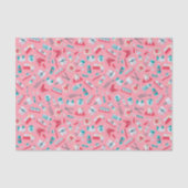 Roze tandheelkundig patroon tissuepapier (Voorkant)