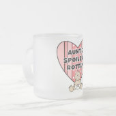 Roze tante Spoils me overhemden en cadeaus Matglas Koffiemok (Voorkant links)