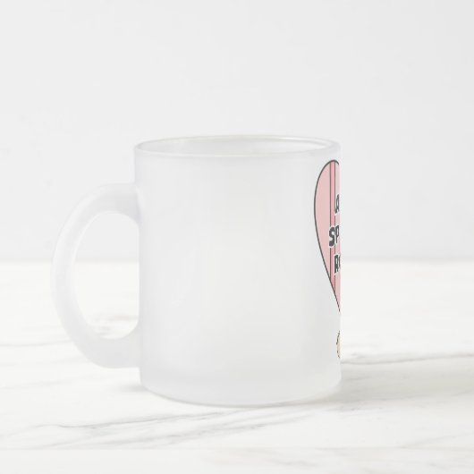 Roze tante Spoils me overhemden en cadeaus Matglas Koffiemok (Links)