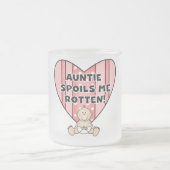 Roze tante Spoils me overhemden en cadeaus Matglas Koffiemok (Center)