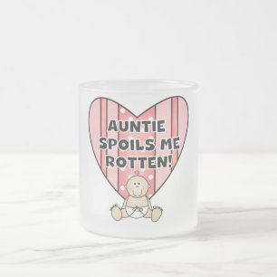 Roze tante Spoils me overhemden en cadeaus Matglas Koffiemok