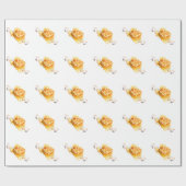 Roze tap cadeaupapier (Vlak)