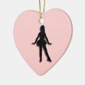 Roze Tap Dancer Keramisch Ornament (Links)