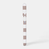 Roze tape & witte streep, speciaal gepersonaliseer iPhone 16 hoesje (Linkerkant)