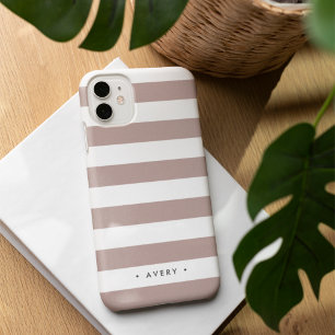 Roze tape & witte streep, speciaal gepersonaliseer iPhone 16 hoesje