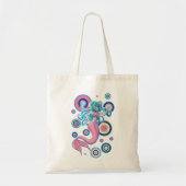 Roze tapijtschelp Mermaid Circles Design Tote Bag (Voorkant)