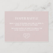 Roze Tarot Baby shower Luier Raffle Enclosure Informatiekaartje (Achterkant)