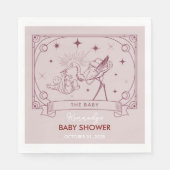 Roze Tarot Baby shower servet (Voorkant)