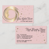 Roze Tarot Reader Stars Moon Sun Celestial Visitekaartje (Voorkant / Achterkant)