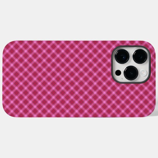 Roze tartan Case-Mate iPhone case (Achterkant (horizontaal))
