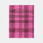 Roze Tartan Fleece Deken (Voorkant)
