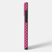 Roze tartan iPhone hoesje (Linkerkant)
