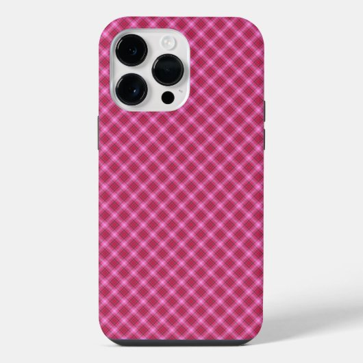 Roze tartan iPhone hoesje (Achterkant)