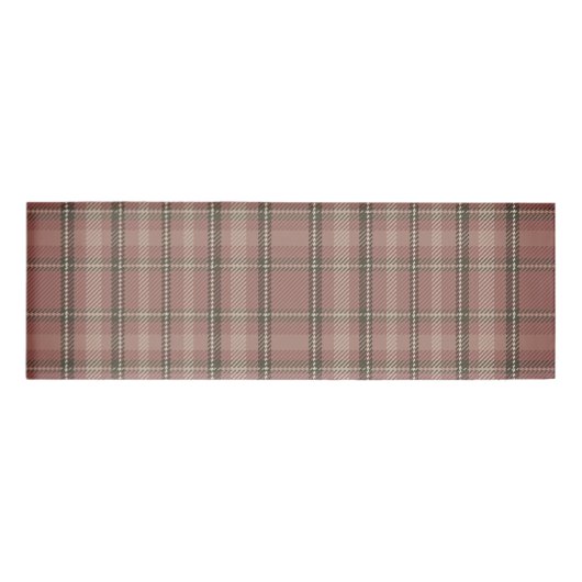 Roze Tartan Naam Tag (Voorkant)