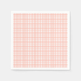 Roze Tartan papieren servetten Berry First Party D