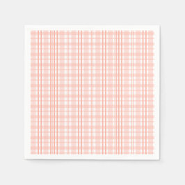Roze Tartan papieren servetten Berry First Party D