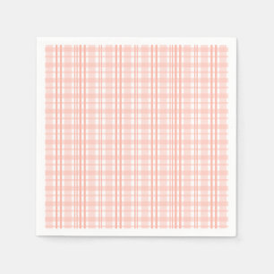 Roze Tartan papieren servetten Berry First Party D