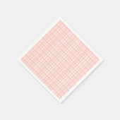 Roze Tartan papieren servetten Berry First Party D (Hoek)