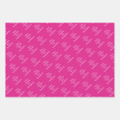 Roze Tartan Plaid Gingham Gepersonaliseerde Kerstm Inpakpapier Vel (Voorkant 2)