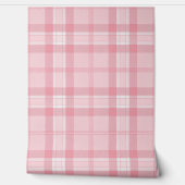 Roze Tartan Print – Gezellig Plaid Behang (Afrollen)