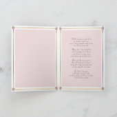 Roze Tartan Rozen & Harten Moederdag Kaart (Binnen)